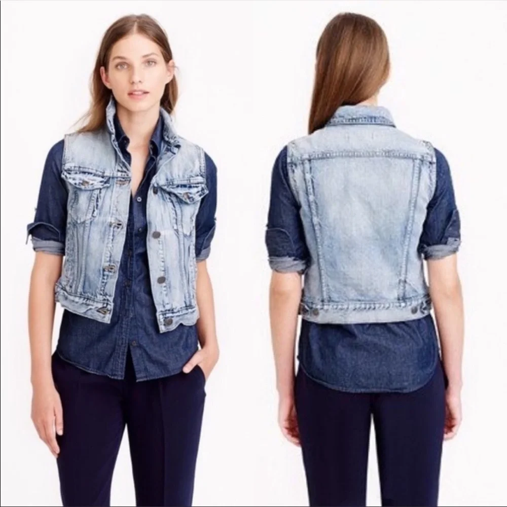 J. Crew | Denim Vest Indigo Patina Wash Size Small